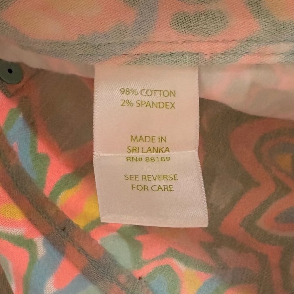 Lilly Pulitzer Worth Skinny Mini Jeans Size 0 Crop Jeans Multi Color - Picture 12 of 13